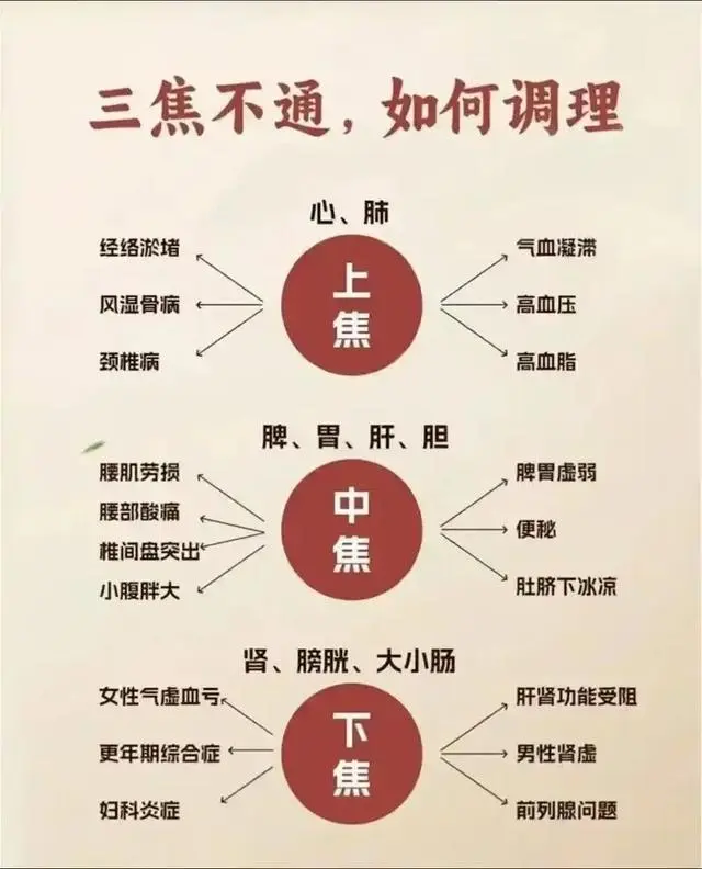 揉开这3个地方,才知道自己有多湿:上中下三焦祛湿法